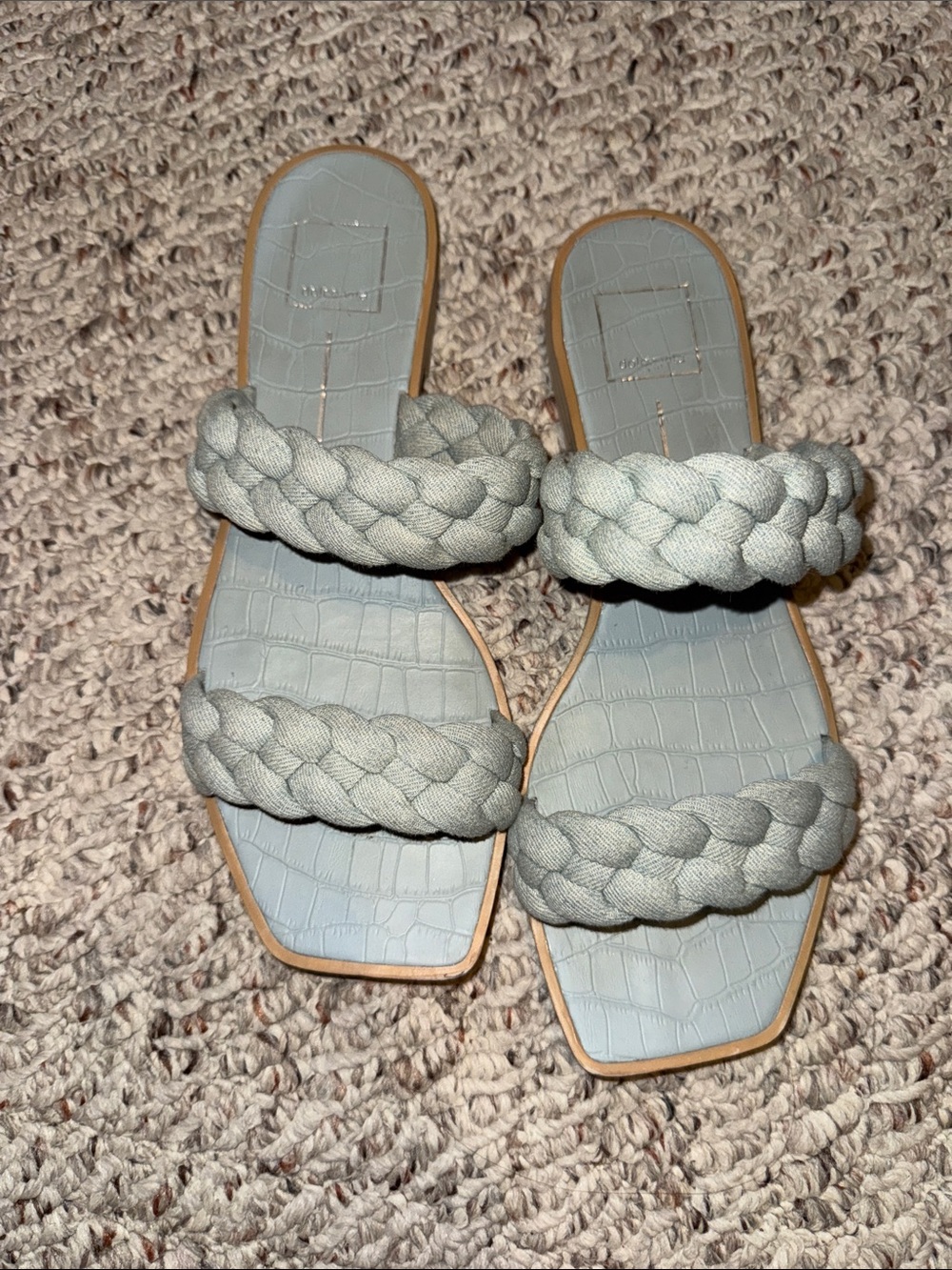 Dolce Vita Women's Braided Sandals - Light Blue denim